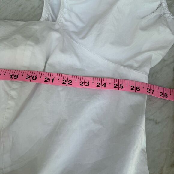 Eloquii 100% cotton square neck button front tiered dress size 28 NWT - Picture 7 of 9